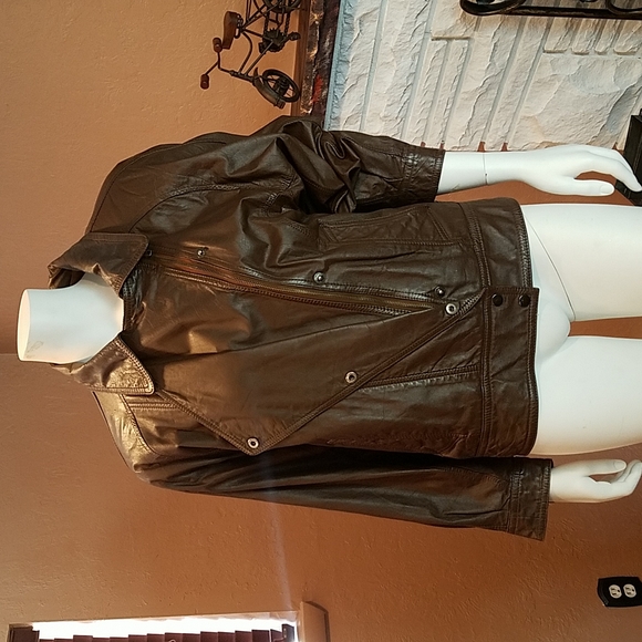 Vtg 1980s Genuine leather jacket - Picture 3 of 6